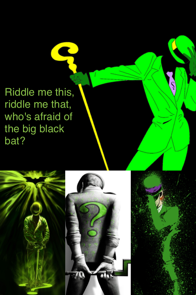 Riddle me this, Batman! HAHAHAHAHAHAHA!!! #riddler