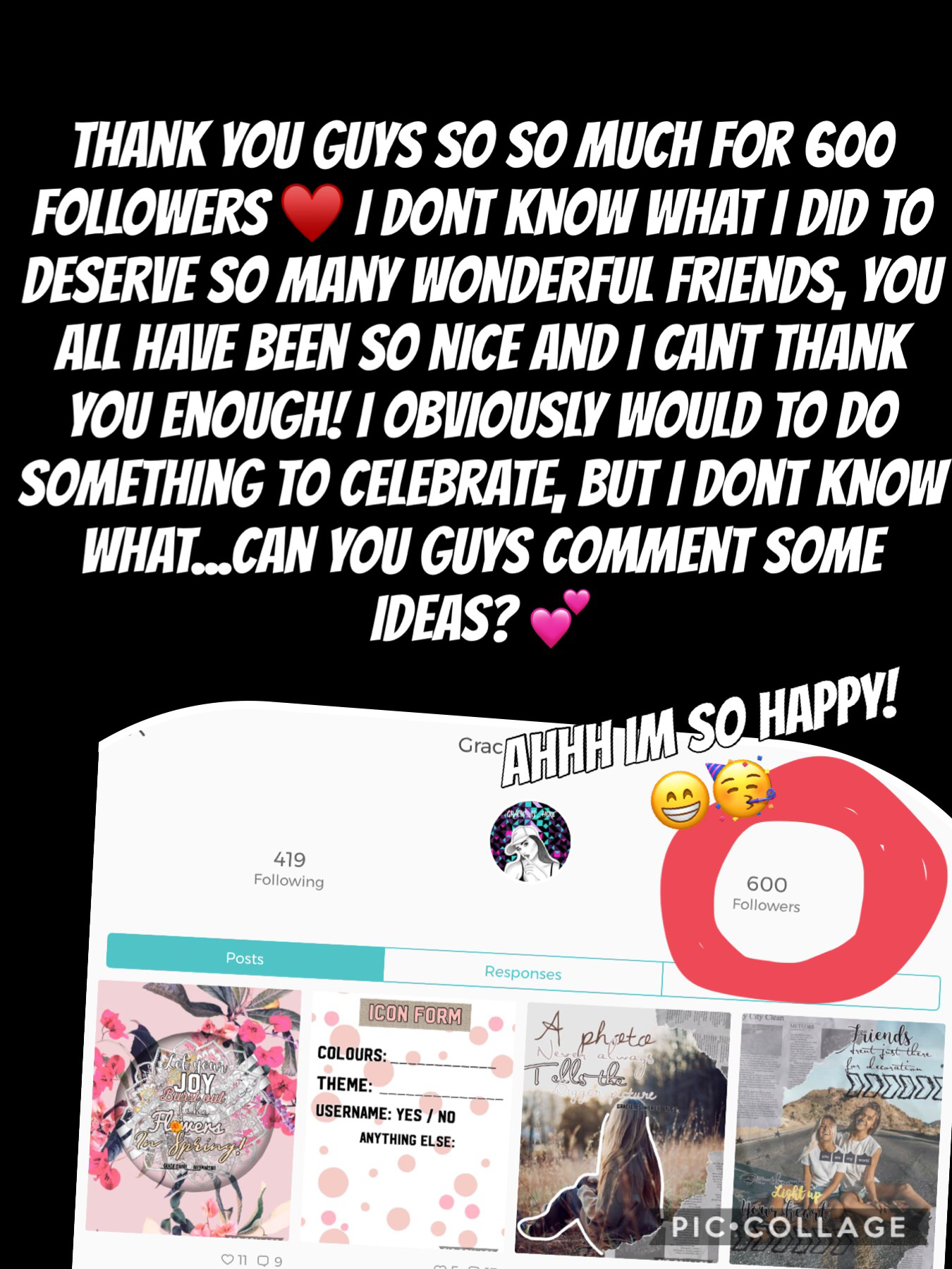 thank you so much, im so grateful for all my pic collage friends ♥️