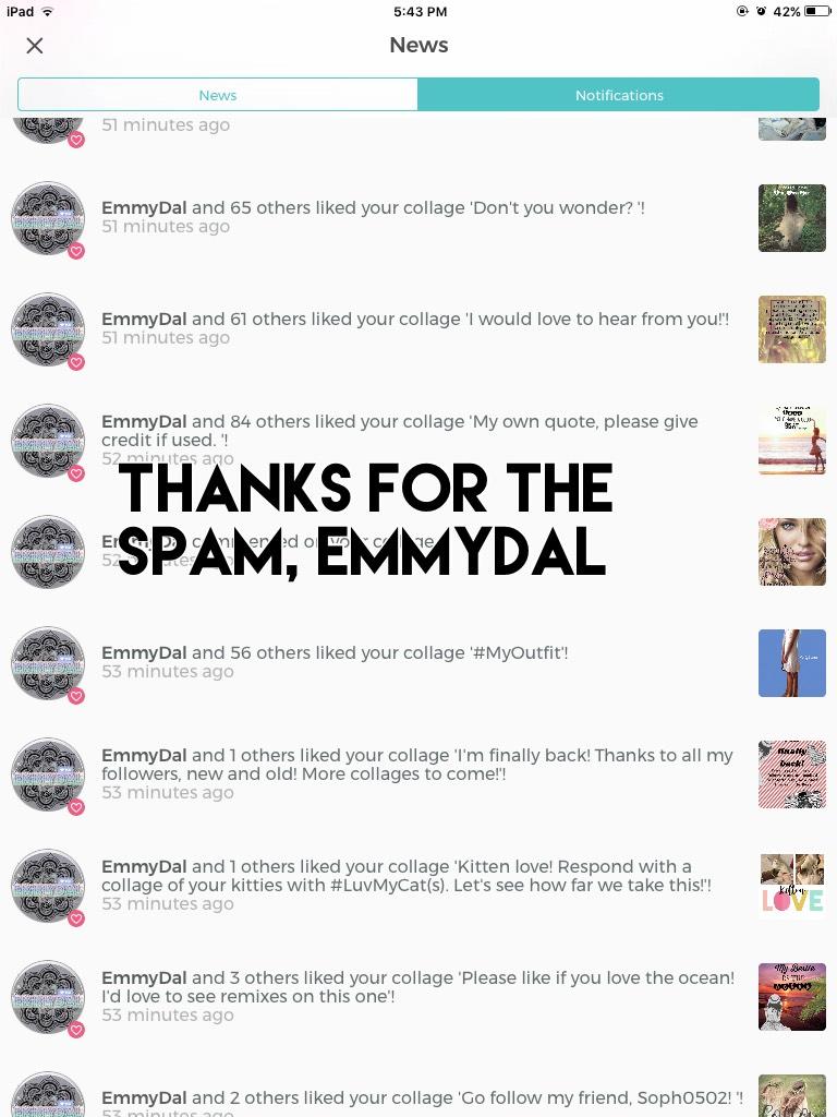 Thanks for the Spam, EmmyDal