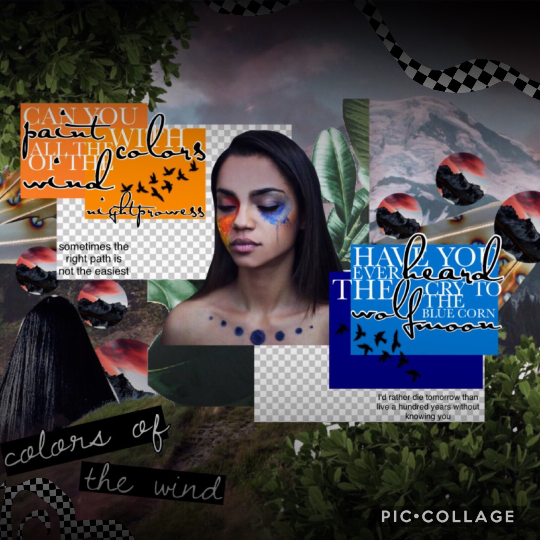 🧡💙T A P💙🧡
Hullo! This was inspired by Pocahontas, but I don’t know what I think about my collages anymore. Anyways, please go follow my account @AestheteStars! Also, please check the remixes!
QOTD- Which Disney Princess do you think you look the most like