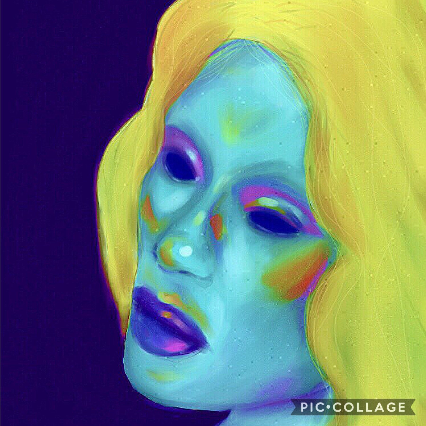 i wanted to draw something weird like an alien or sumn n this was the result 😗 idk if i like it i did it rlly quickly but iridescence inspired me 😳☝🏻