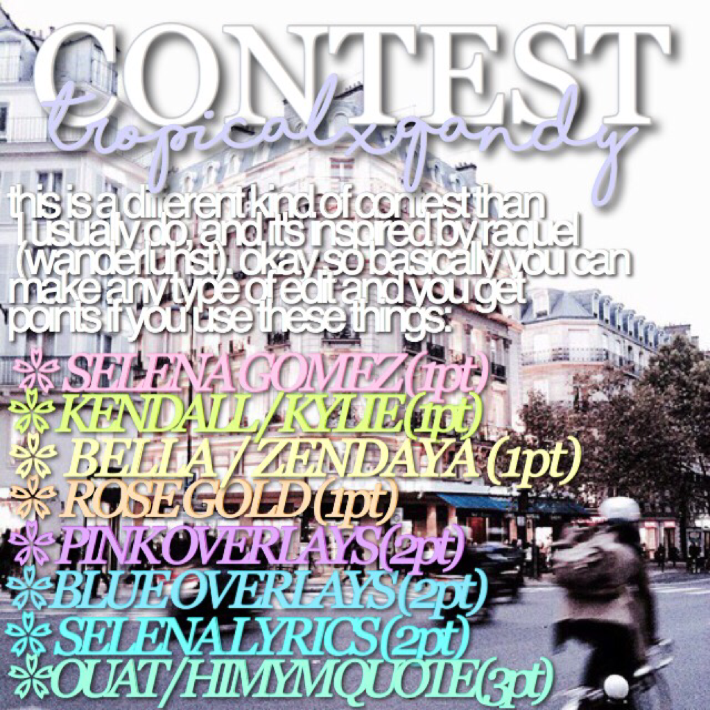 contest time !¡ 💗 please enter , it would make me so happy if you did :)) 