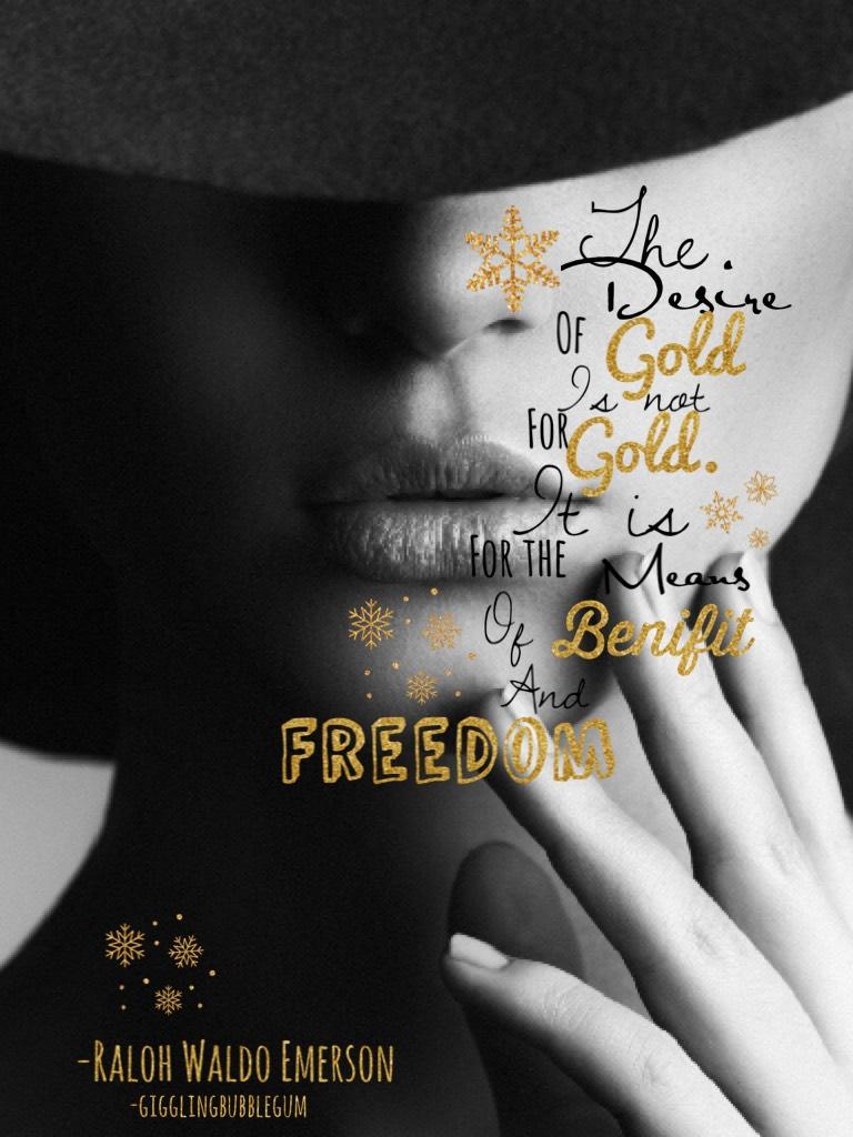 Freedom is gold💛💛