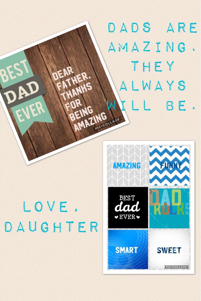 To dad from daughter