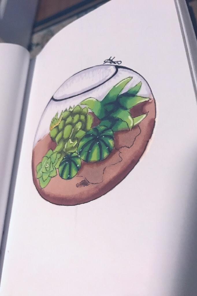 This was a little Terrarium price I did for day 5 of Inktober 💖✨