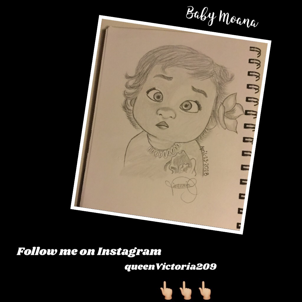 😇❤️  Baby Moana xx Thank you for 500 followers. Almost 700-800 followers 👏🏻😘 Hope you guy follow me on Instagram and have a lovely day 2018 