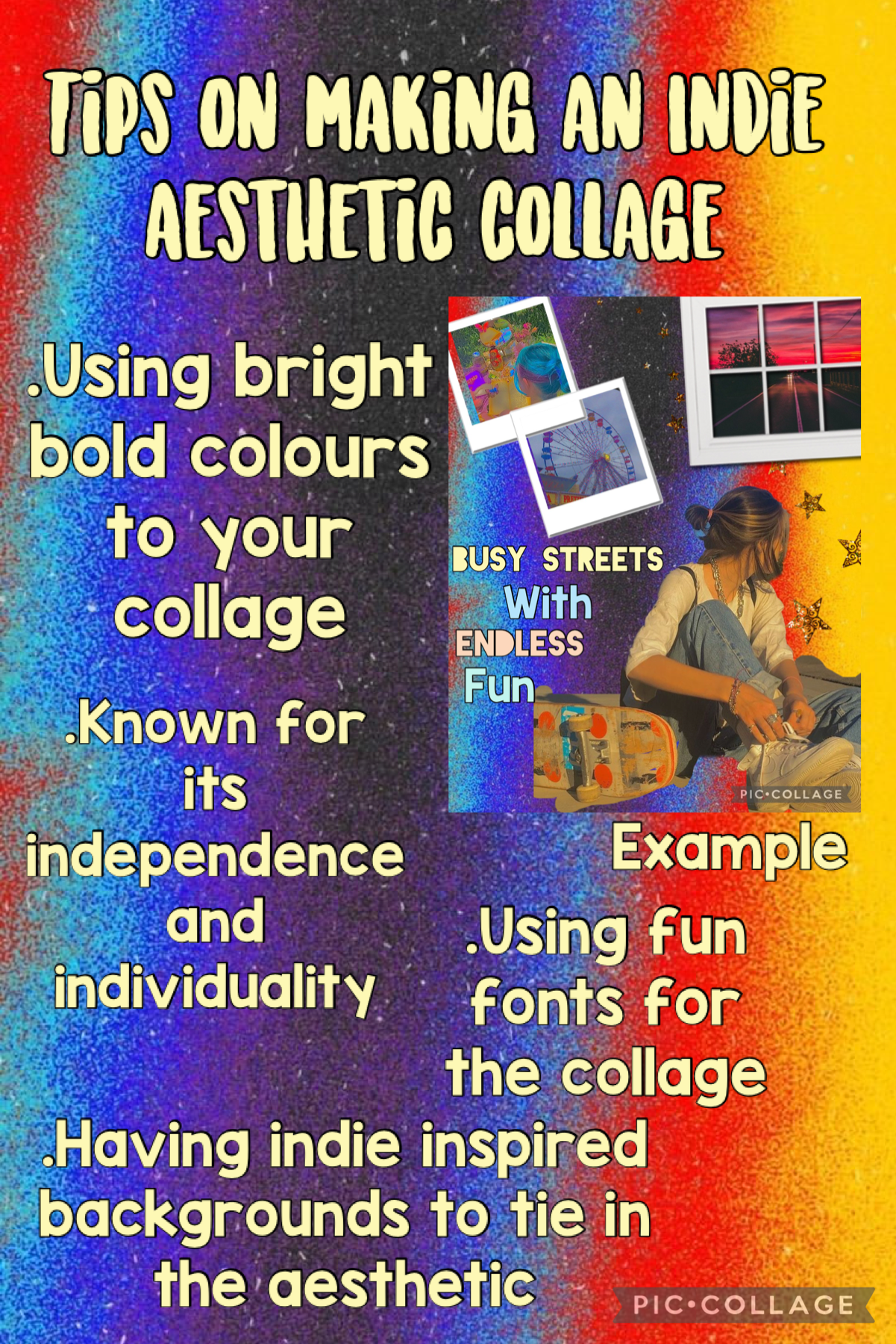 Tips for making Indie aesthetic collage