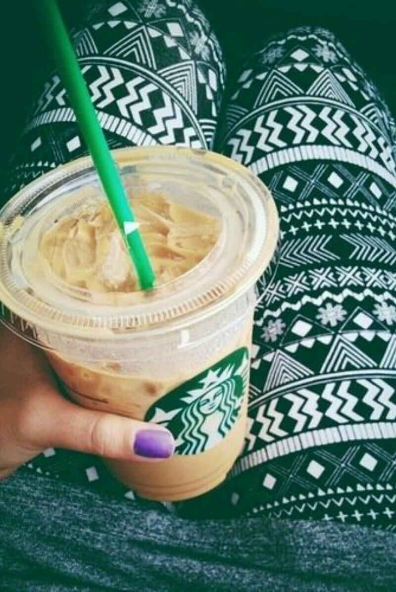 Just Chilling While Drinking Starbucks💜😎