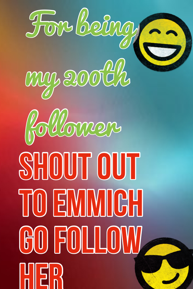 Shout out to emmich go follow her
