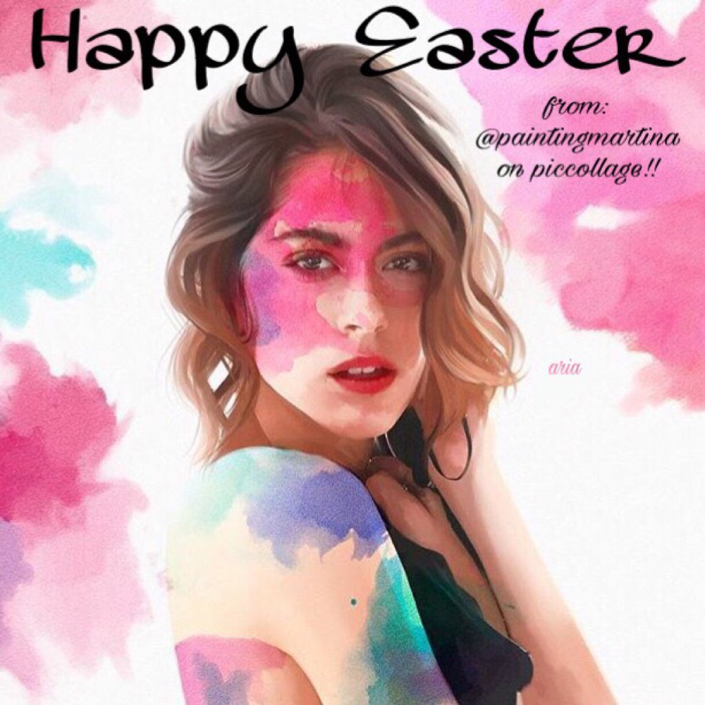Happy Easter with a new painting!!🐣🌈🌸 hope you all will have an amazing day!! xx