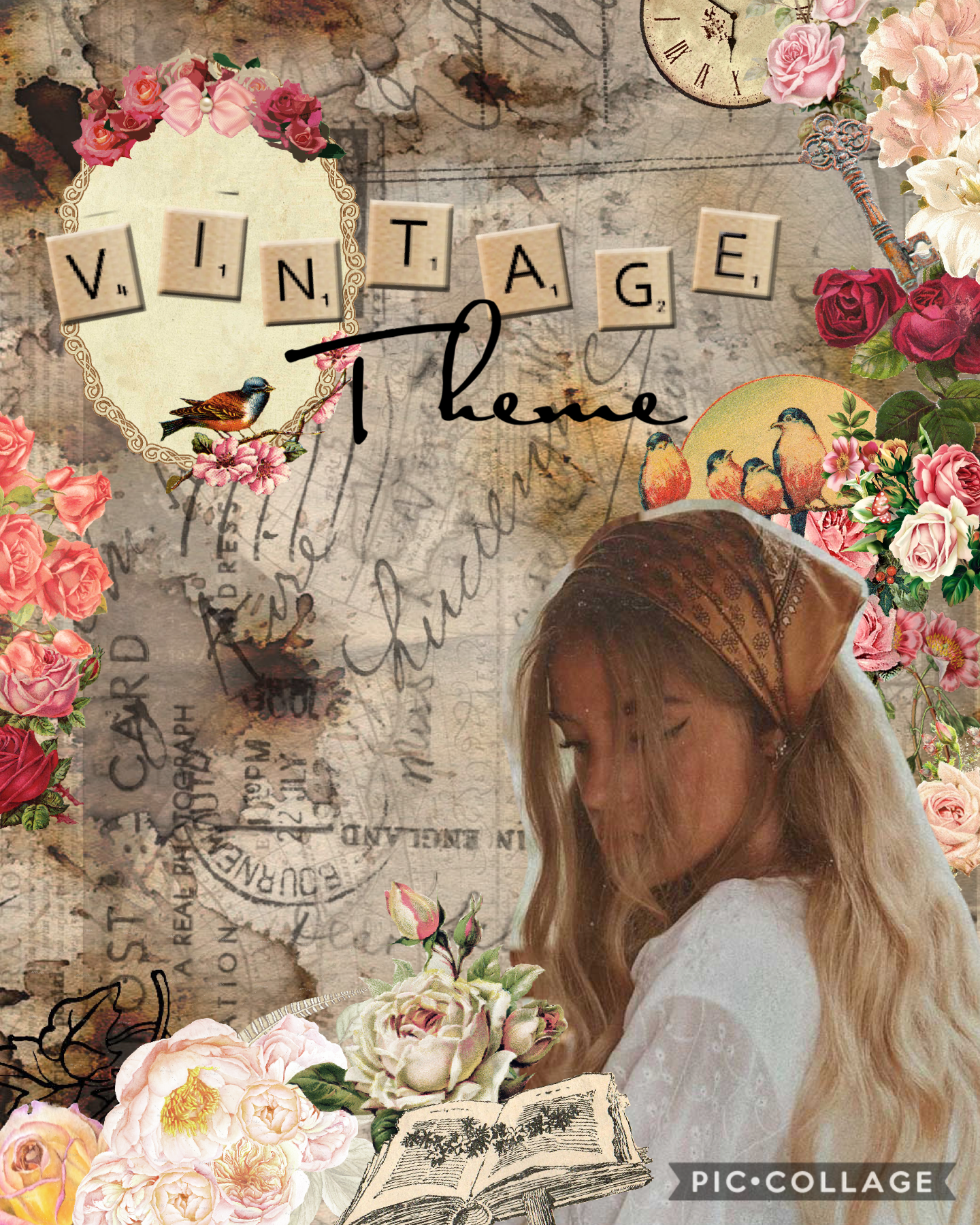 hi guys! i miss you guys so much. 🥺❤️ it’s been a while since I’ve checked piccollage. because of quarantine and all, I decided to create some collages following the vintage theme! hope you love them! 🥰