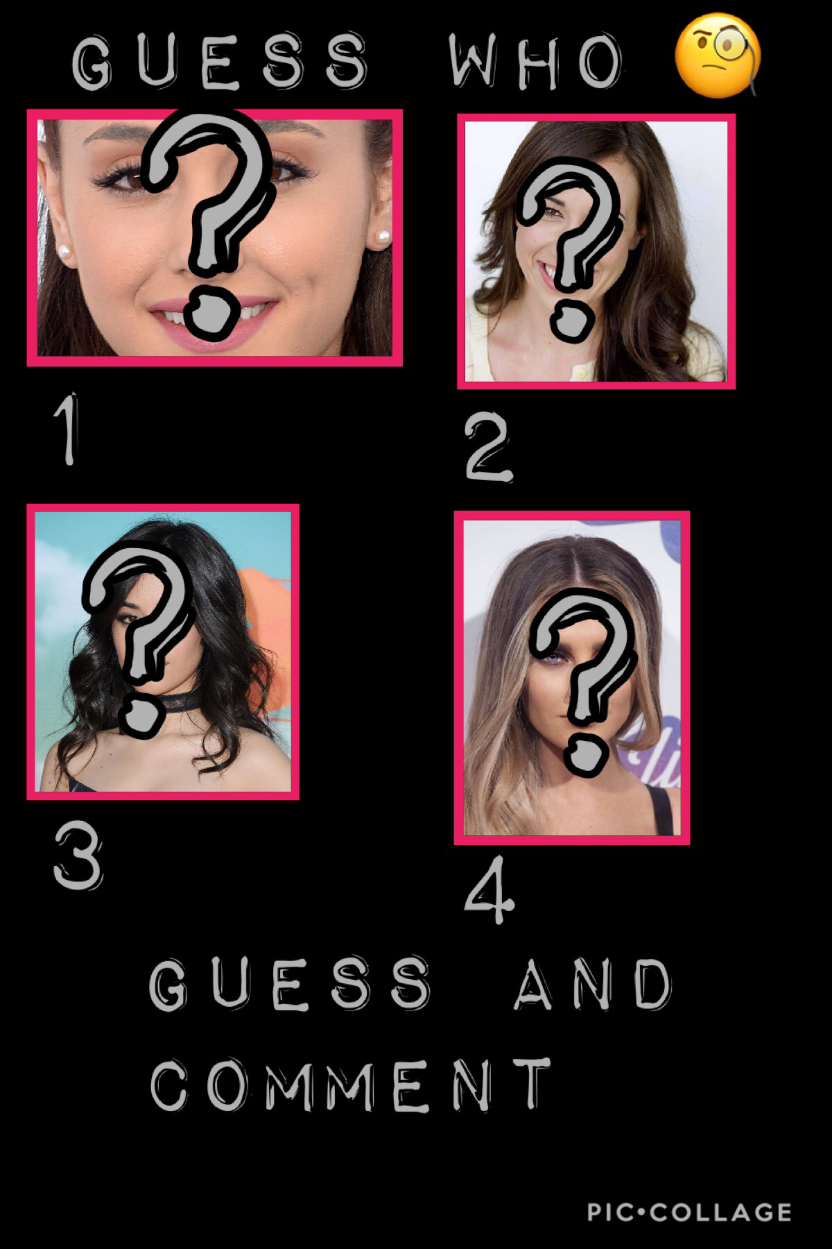 These area few of my fave celebrities guess and leave a comment 🤩