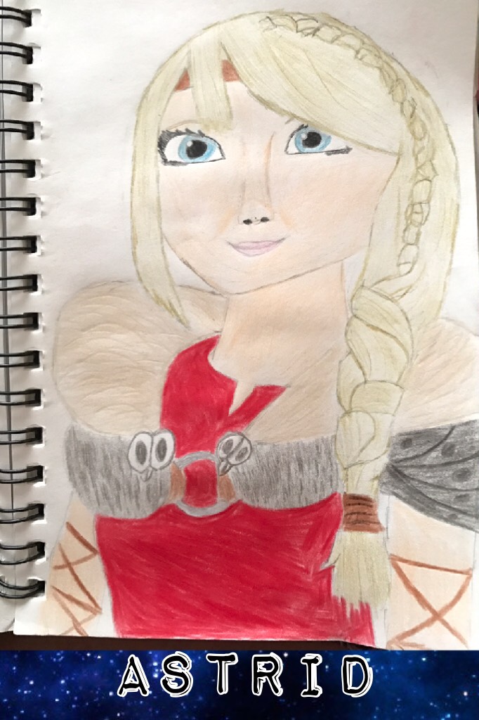 This is a drawing I just completed of Astrid off of HTTYD2.
