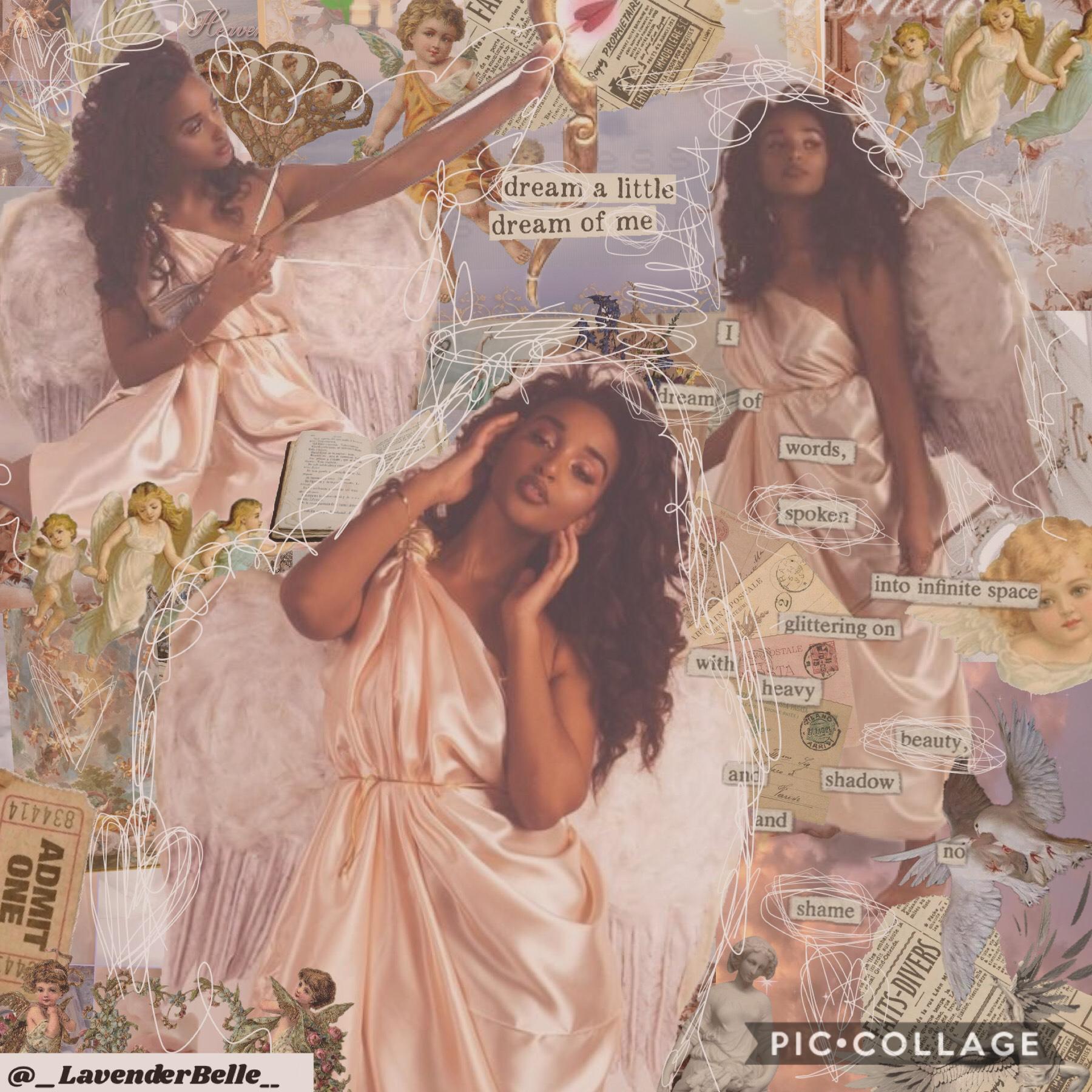 Happy Friday! This collage was inspired by @amberskies-! It’s supposed to be cupidcore but it kinda looks angelcore..BUT I swear it’s cupidcore! Collab coming soon...Qotd: skittles or snickers? aotd: snickers!
