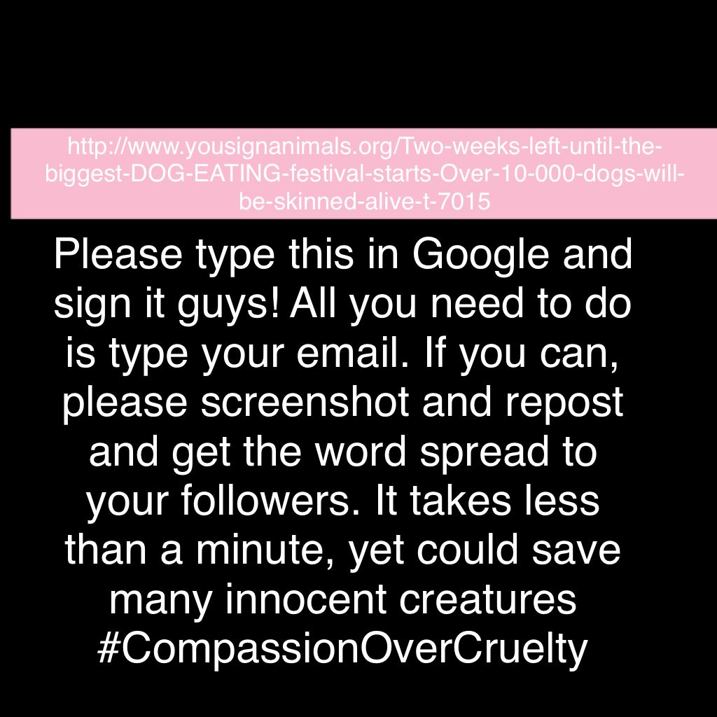 Please type this in Google and sign it guys! All you need to do is type your email. If you can, please screenshot and repost and get the word spread to your followers