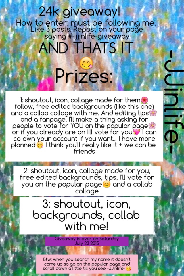 #-jjinlife-giveaway/// I really want this because i love her collages 