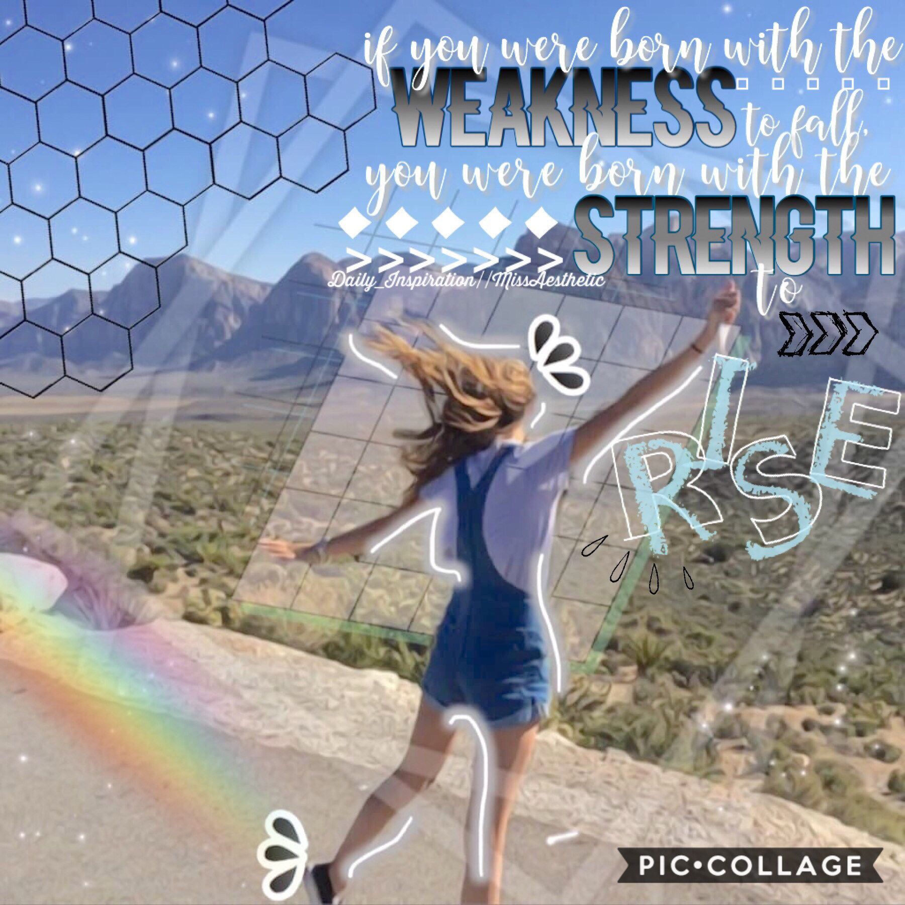 ✨tap✨
Here’s the inspiration of the day! This quote is so powerful! You always have the strength to rise!💗😊
This was a collab with MissAesthetic; she is sooo talented! Go check out her awesome collages!
QOTD:🍉or 🍓
AOTD: 🍓 
8/22/2018