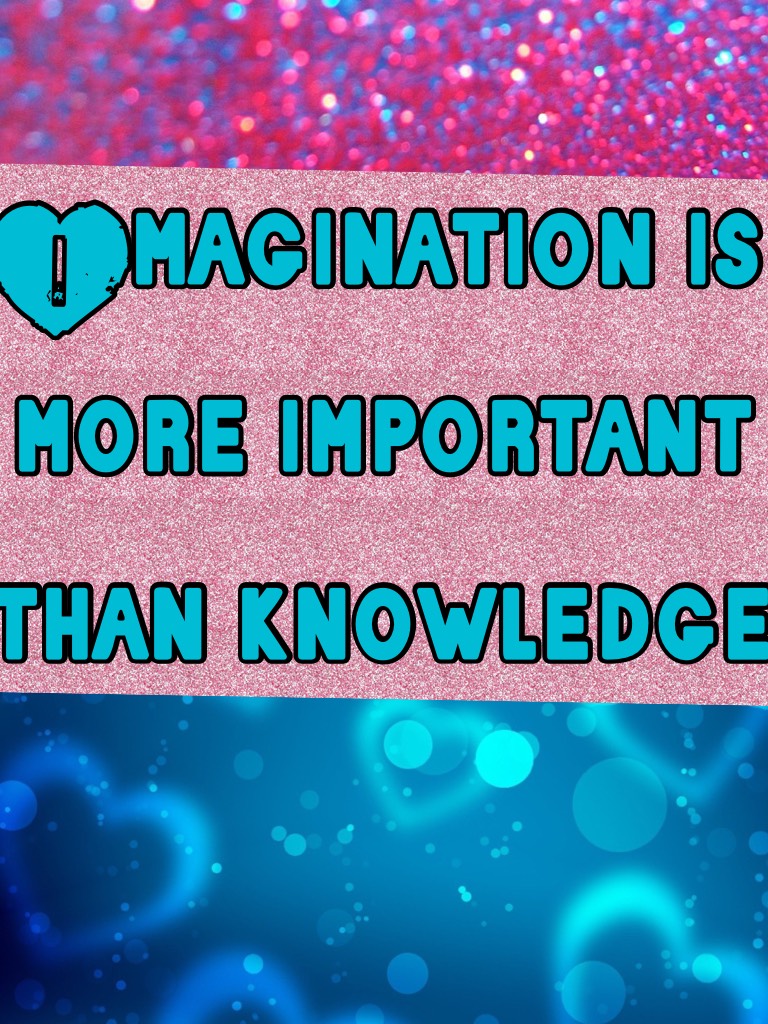 Imagination is more important than knowledge
