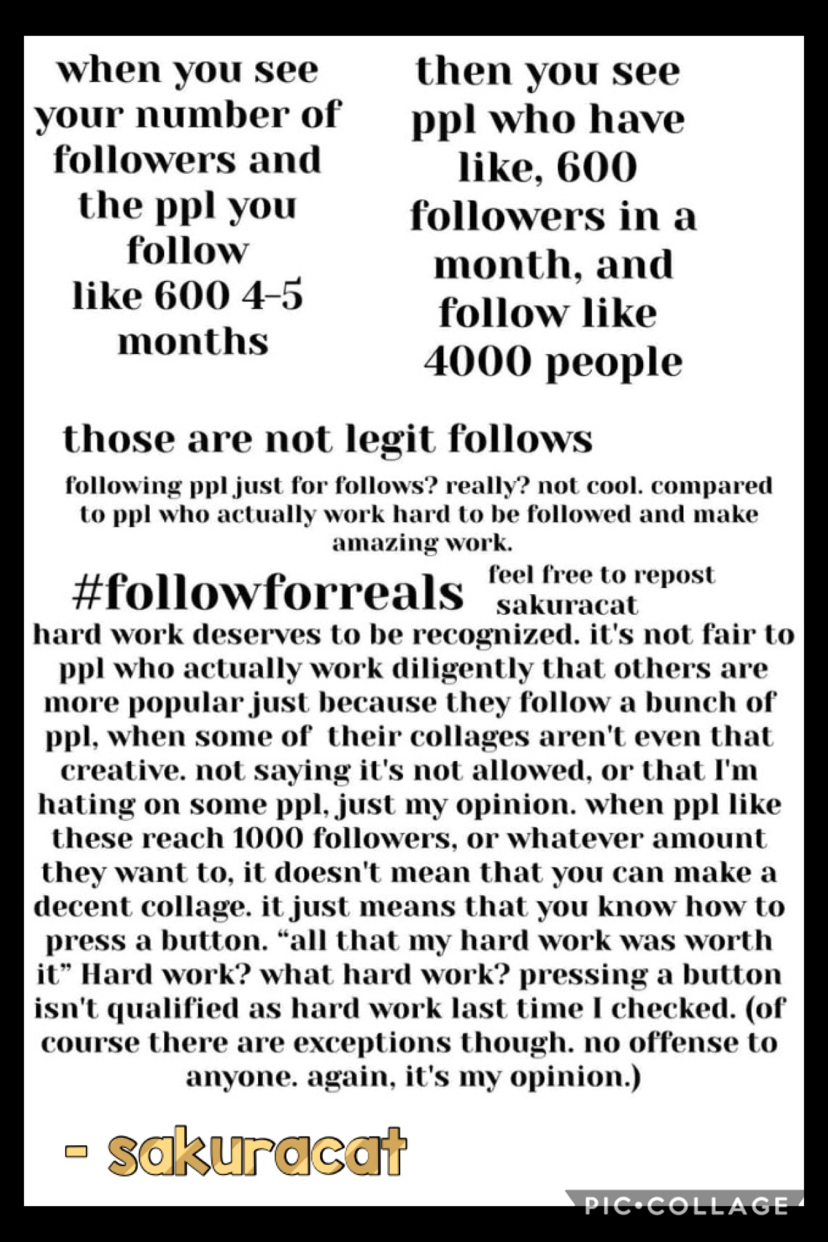 #FollowForReals❗️Reposting from sakuracat. 🐱 Idt I’ve ever agreed more with something here on PC before, I’ve thought this for awhile myself. Yes some ppl deserve it, but others act as if it’s an accomplishment when it’s not. 🙅🏻‍♀️ Check the comments. ⤵️