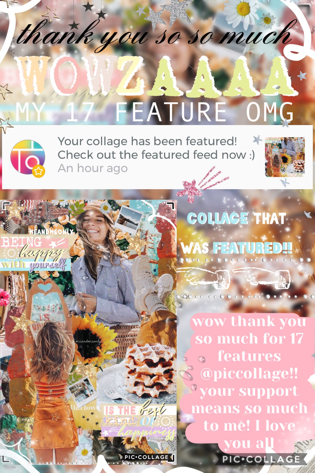 woah omg thank you for 17 features @piccollage💫❤️ I just want to thank each and every one of my followers for bringing joy in my life and supporting me💞i love you all so so much🥰also I’m working on a christmas edit, gonna post soon, also spread love💓🌸