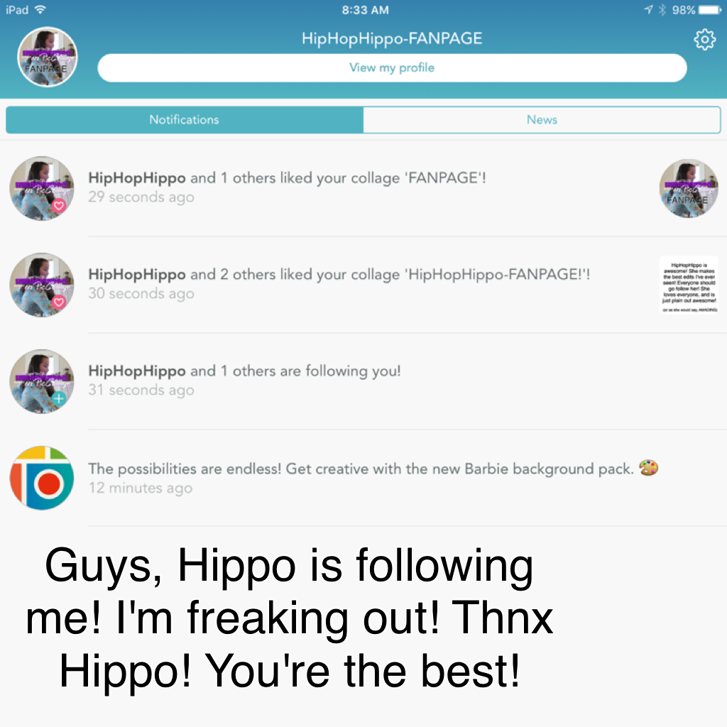 Hippo is following me!