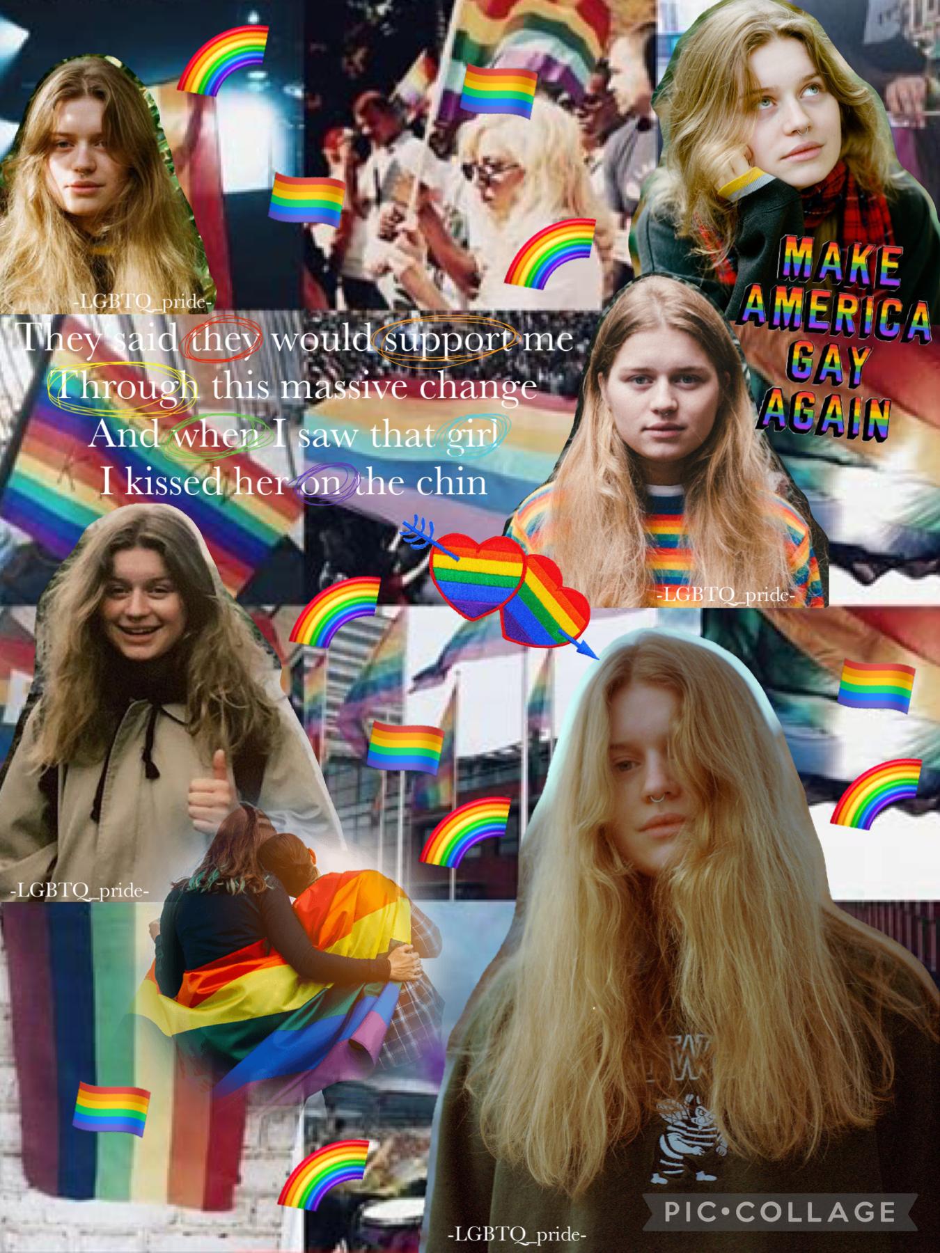 🏳️‍🌈TAP🏳️‍🌈
Girl in red collage! How is this? I coulda dod a little better but I’m not really good at making collages! 🌈HAPPY PRIDE MONTH🌈 (5/2/21)
