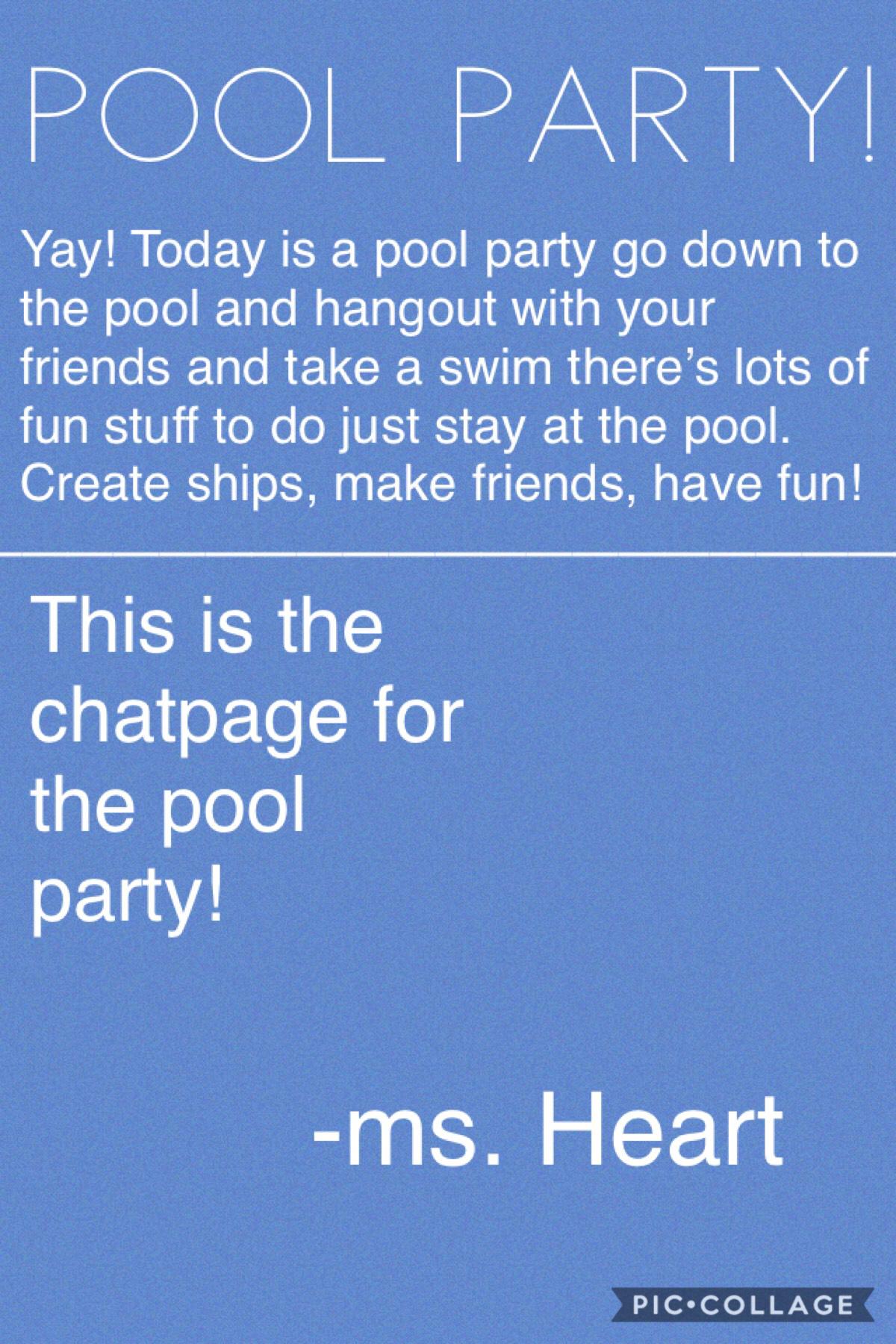 Pool party time! 