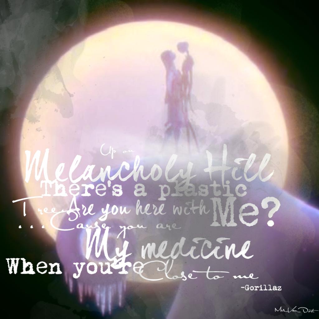 "On Melancholy Hill" has to be my all-time favorite song from the Gorillaz. I don't know why, but I always think of Jack and Sally when I listen to it... Plus, I haven't done a Nightmare before Christmas post in quite some time so I decided to make one ^W