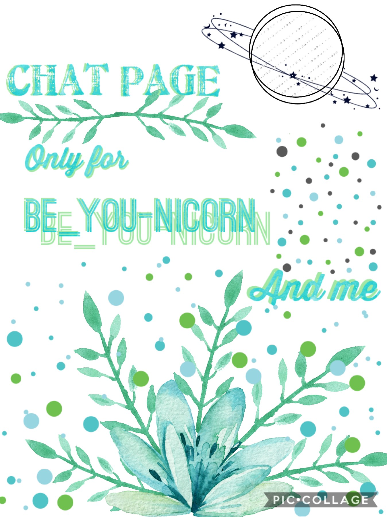 Chat page only for the beautiful Be_you-nicorn and I. ❤️❤️