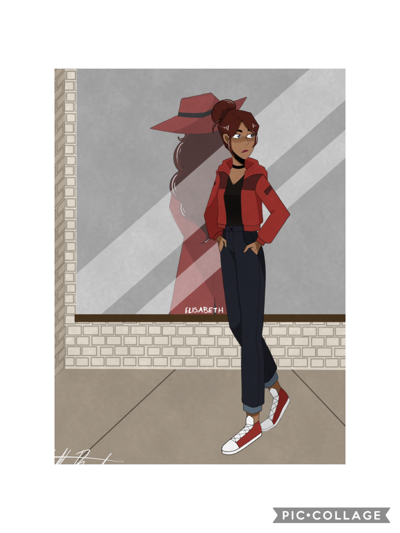 tap tap

and the quality has once again been ruined by PicCollage but here's a quick Carmen Sandiego drwing