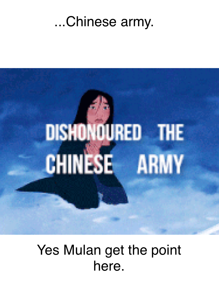 Yes Mulan get the point here.