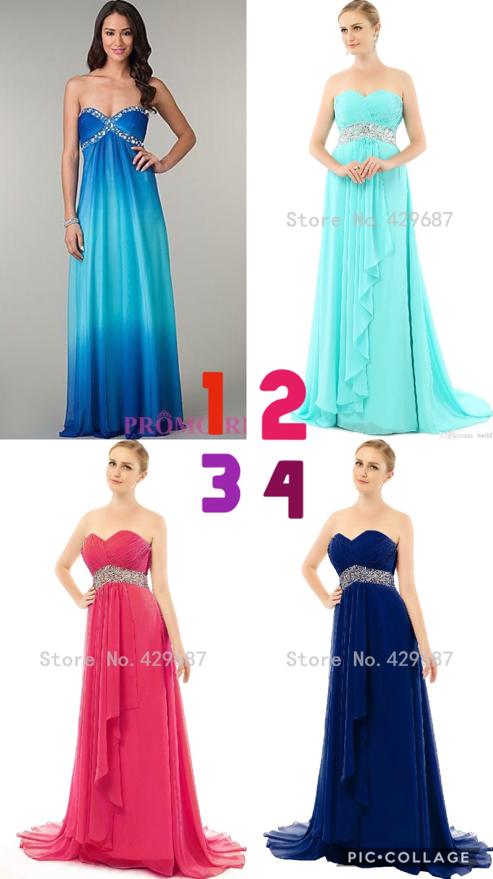 Which dress should I get???? Comment down below either 1, 2, 3, or 4!!!!!!!