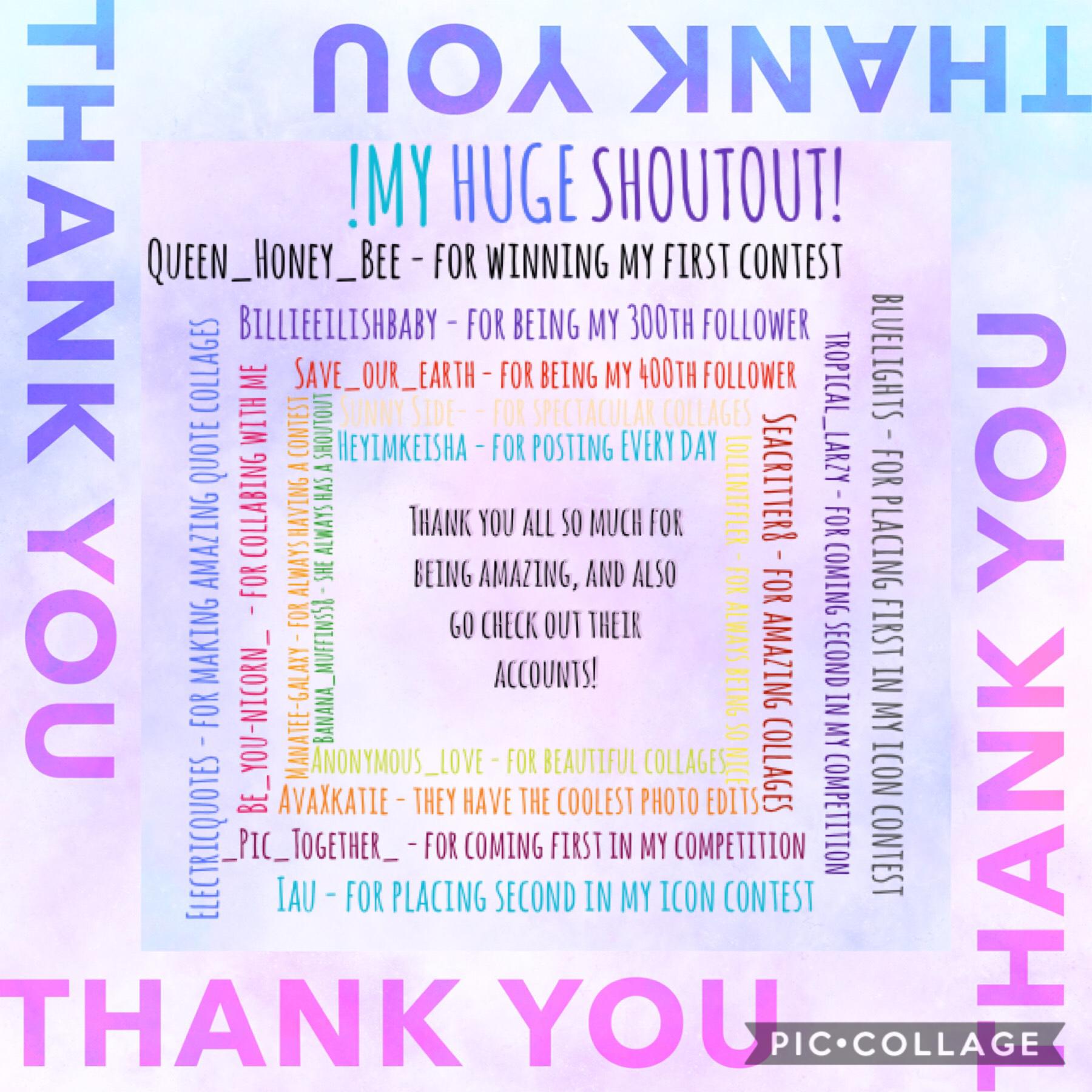 I have been promising this for ages! And here it is! Congratulations to all who got a shout out! If I didn't give you a shout out I hold nothing against you, still love you 💕 