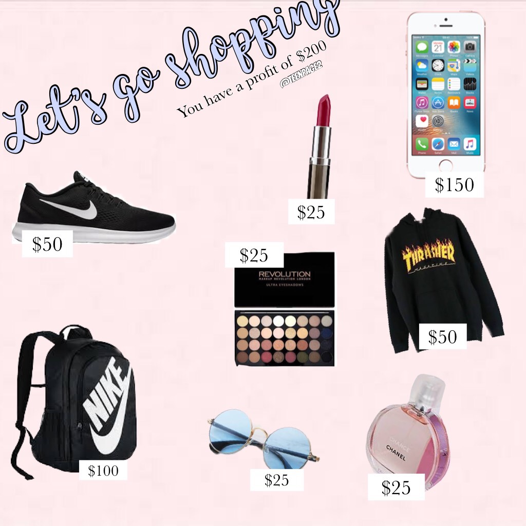 Let’s go shopping!!
Hope you enjoy this.
Ik there not the actual prices sorry.