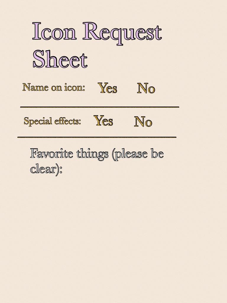 Icon Request Sheet