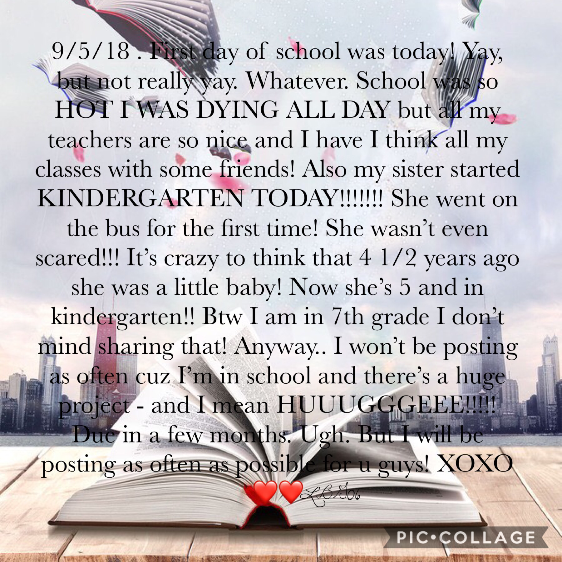 Tap
Read everything up there ^^^

QOTD: what grade are you in/going into? (You don’t have to share if you don’t want to)
AOTD: I’m in 7th grade! Second year in middle school!

❤️Xoxo❤️