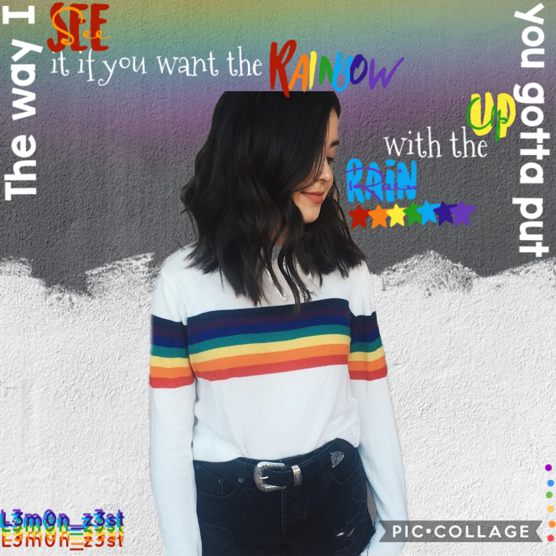 sorry if it’s a little hard to read but it says: “the way i see it if you want the rainbow you gotta put up with the rain 🌈