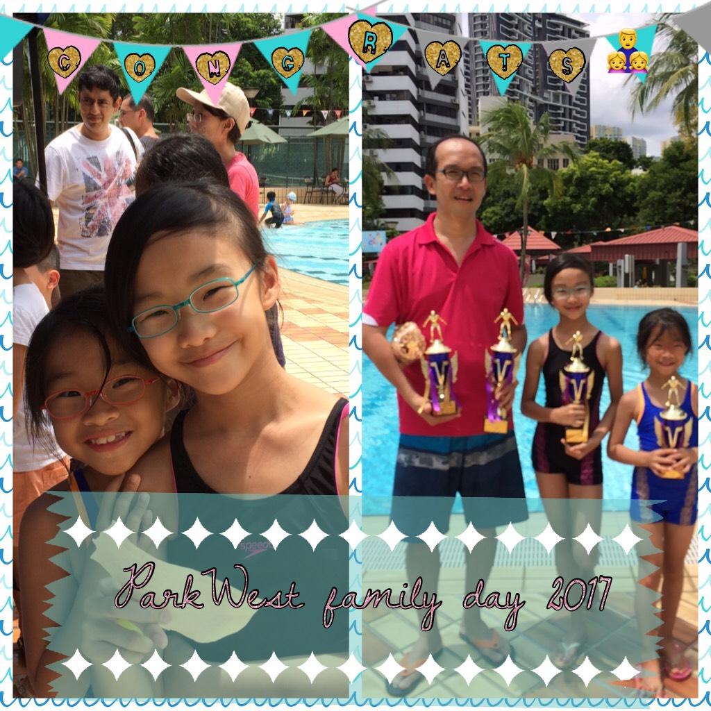 Park west family day 2017. I won 2nd place , dad got 3rd place, wenwen n dad got 1st place