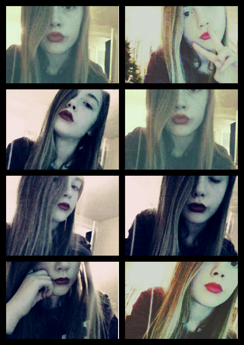 heyyy so I did a red lipstick photo collage 😜