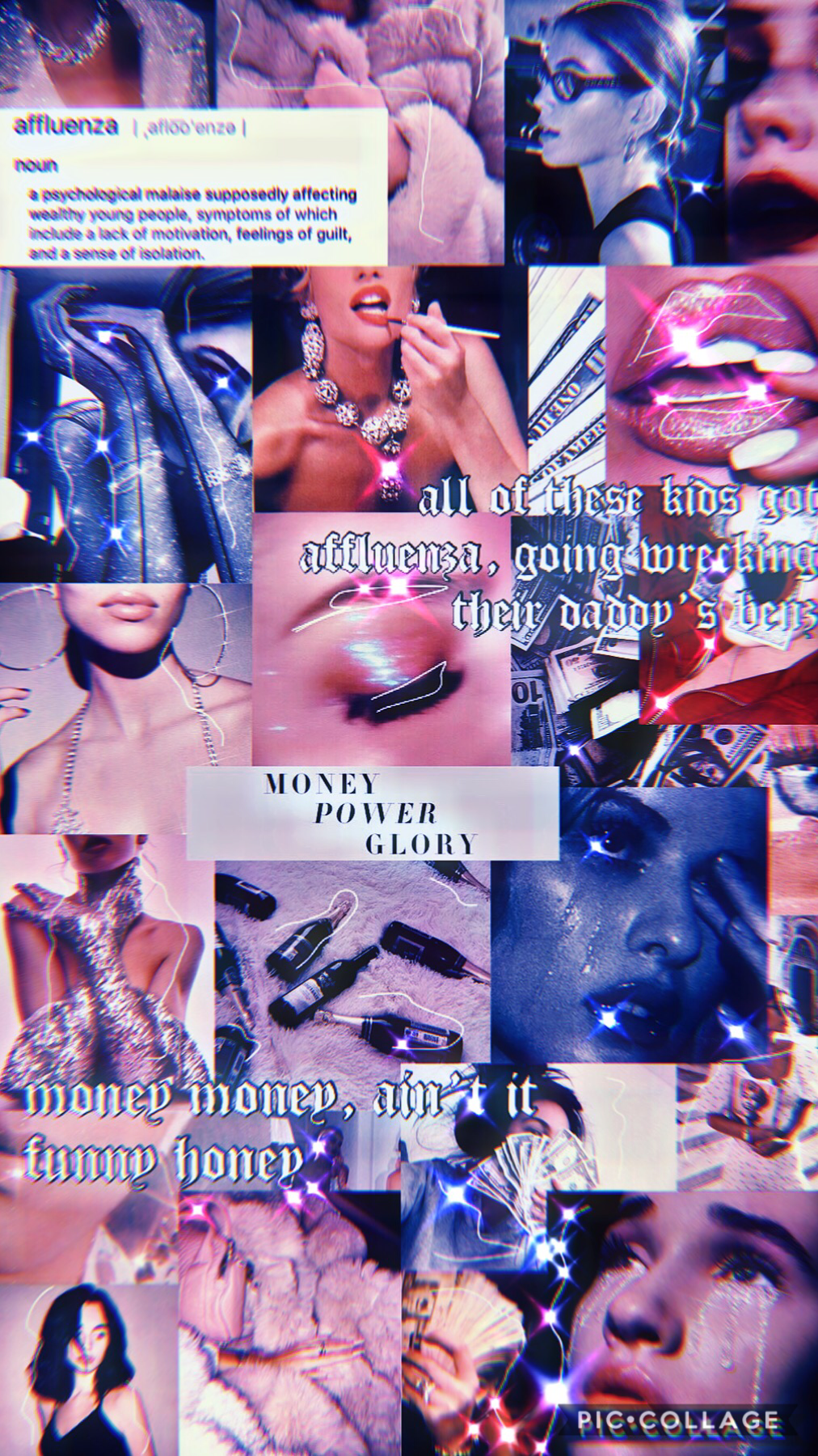✨ T A P 
— this is based on conan gray’s song “affluenza” 🥰 i’ll put what he said about the song in the comments so you guys can better understand what this collage is about 