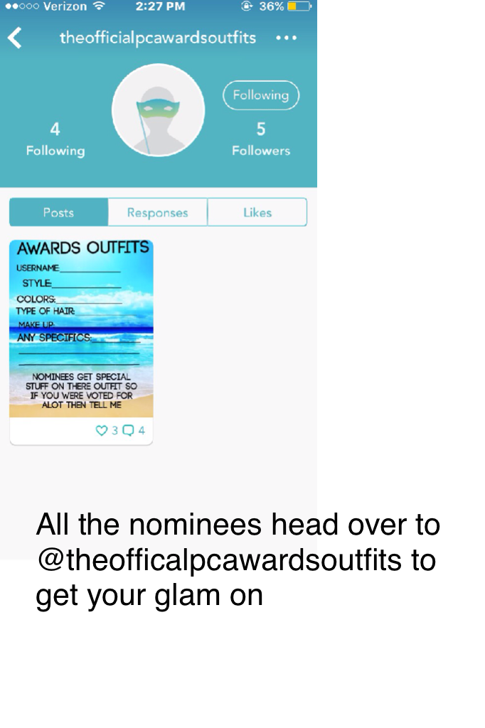 All the nominees head over to @theofficalpcawardsoutfits to get your glam on