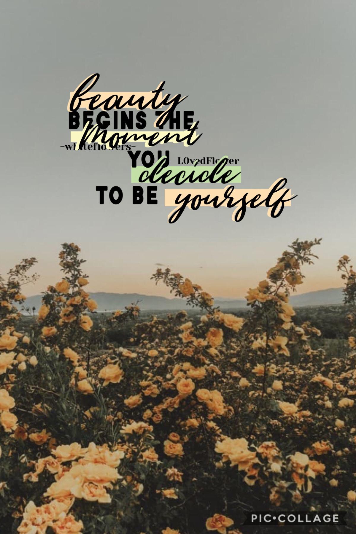 [ click ]
Collab with the amazing, kind -whiteflowers-
She found the background and quote and
I did the text.
Hope you all like this💛