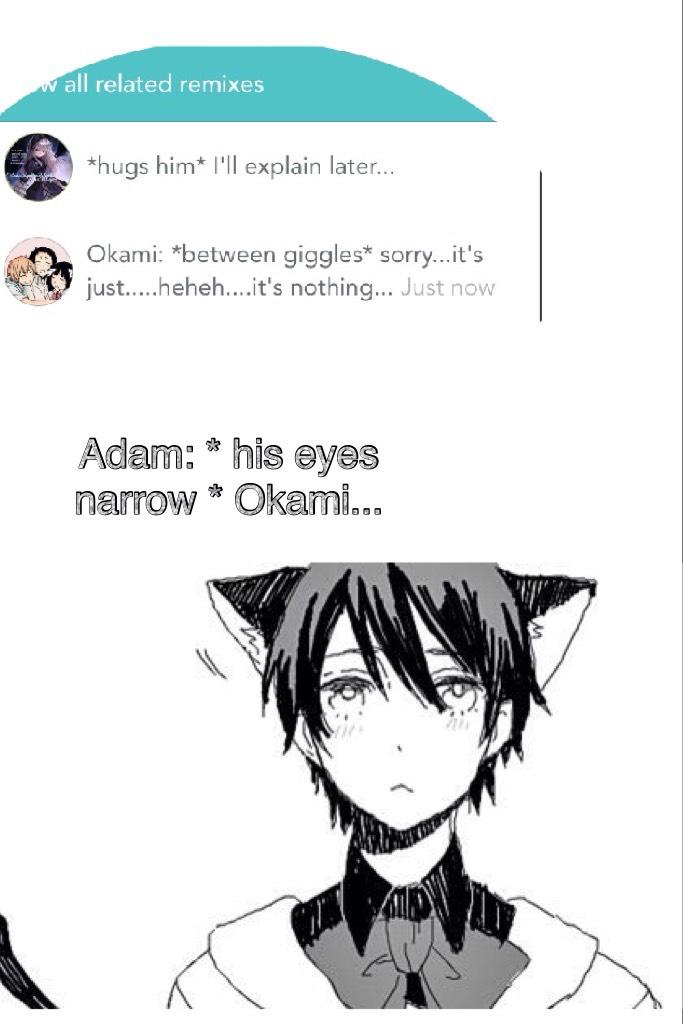 Adam: * his eyes narrow * Okami...