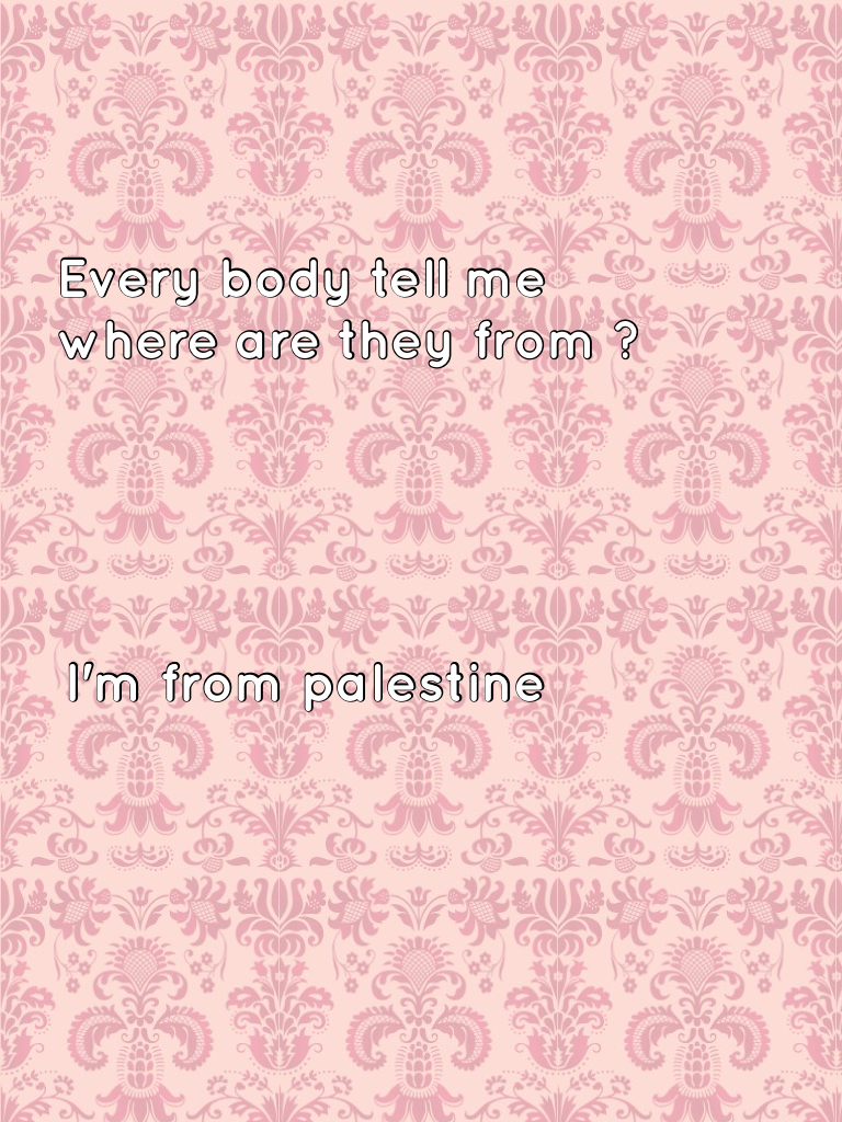 I'm from palestine