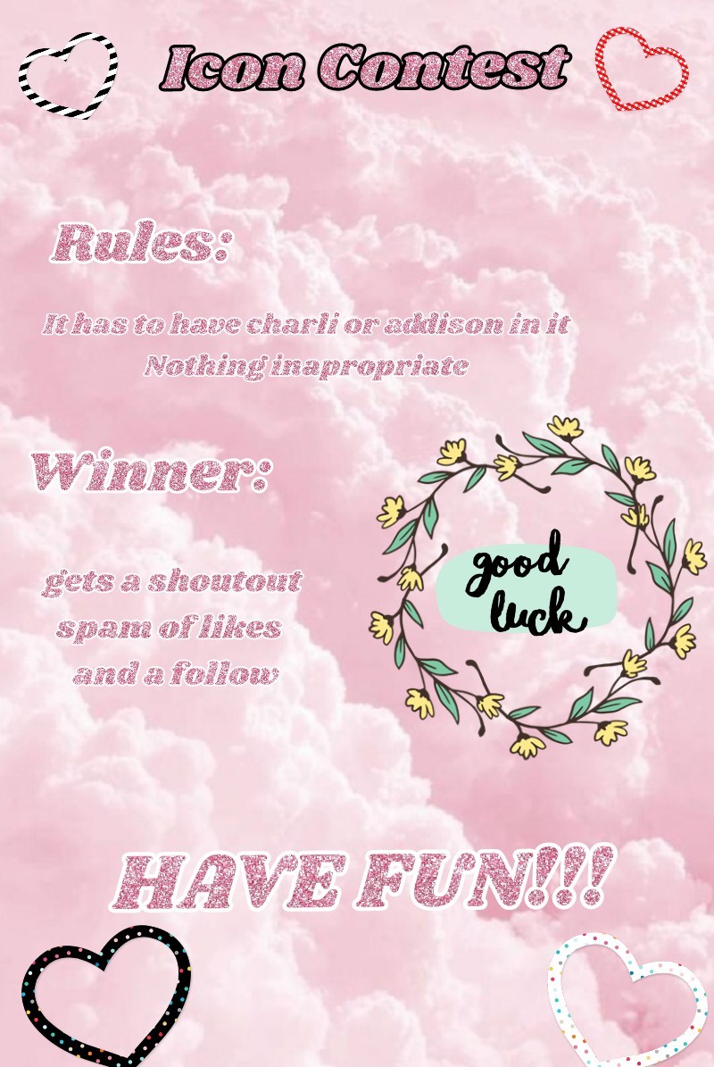 🌺Tap🌺
I preparded a Icon contest
Winner will be annouced on may 6
🎗good luck🎗