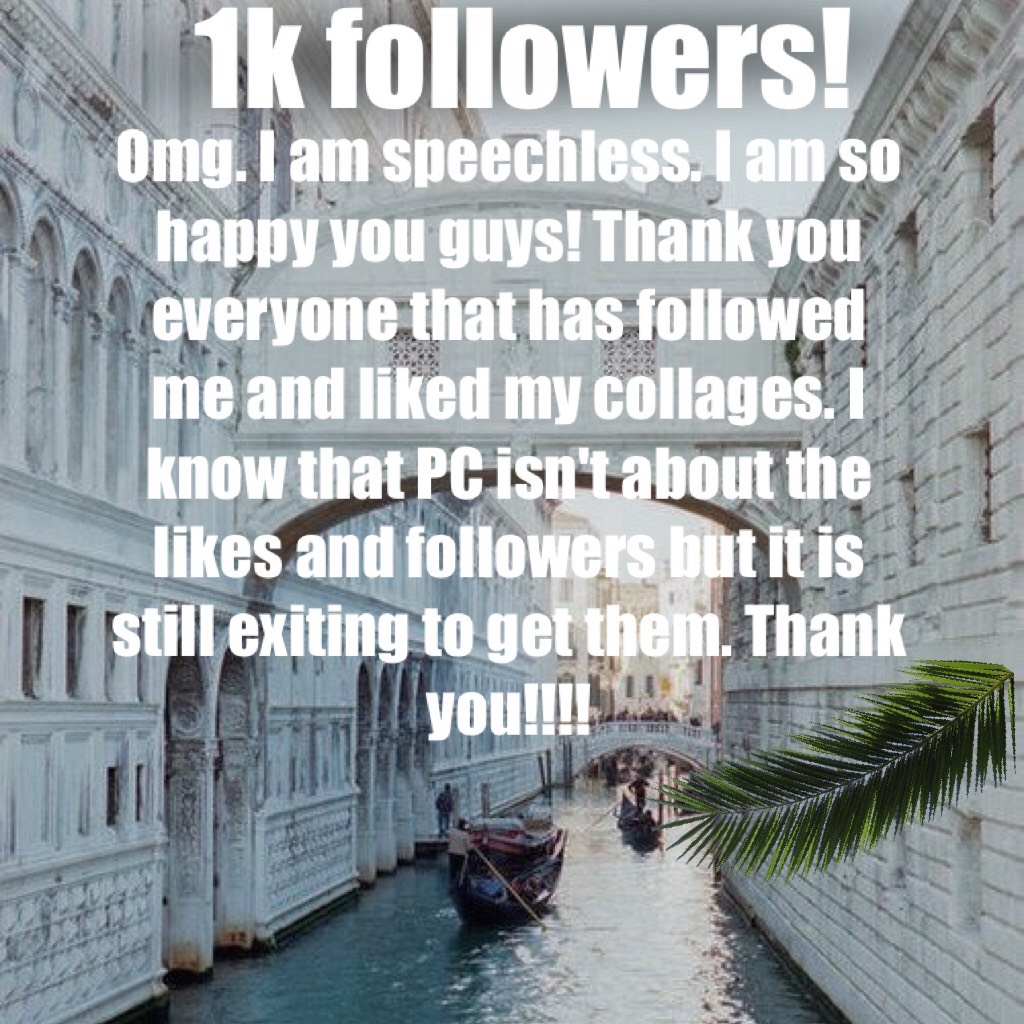 1k followers!