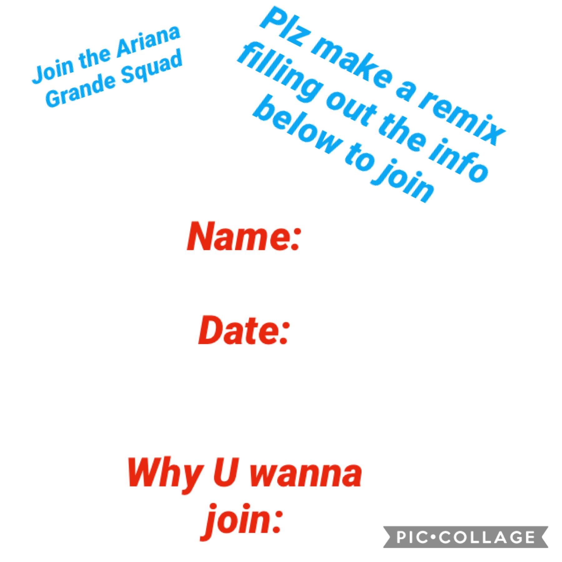 JOIN THE ARIANA GRANDE SQUAD!!!! 