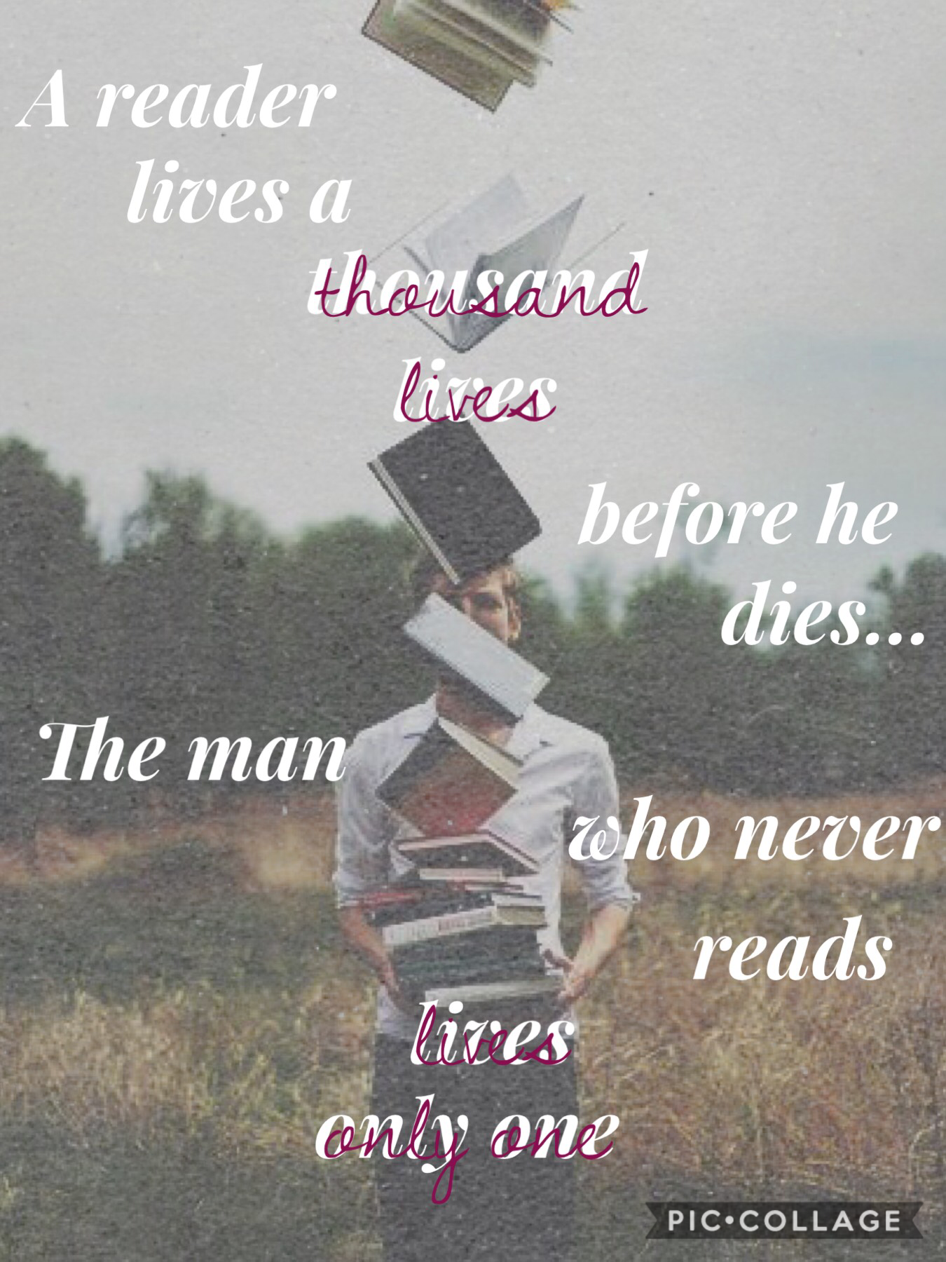 A reader lives a thousand lives before he dies. The man who never reads live only one.