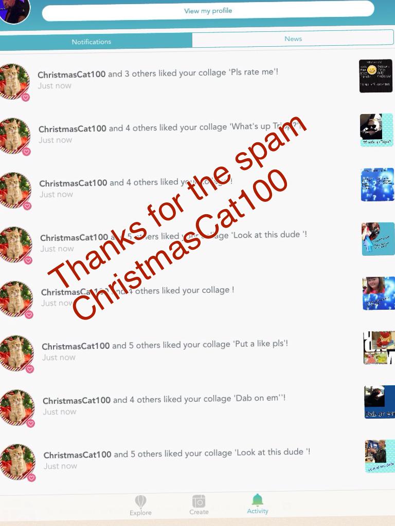 Thanks for the spam ChristmasCat100 