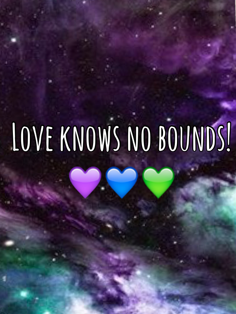 Love knows no bounds!
💜💙💚 